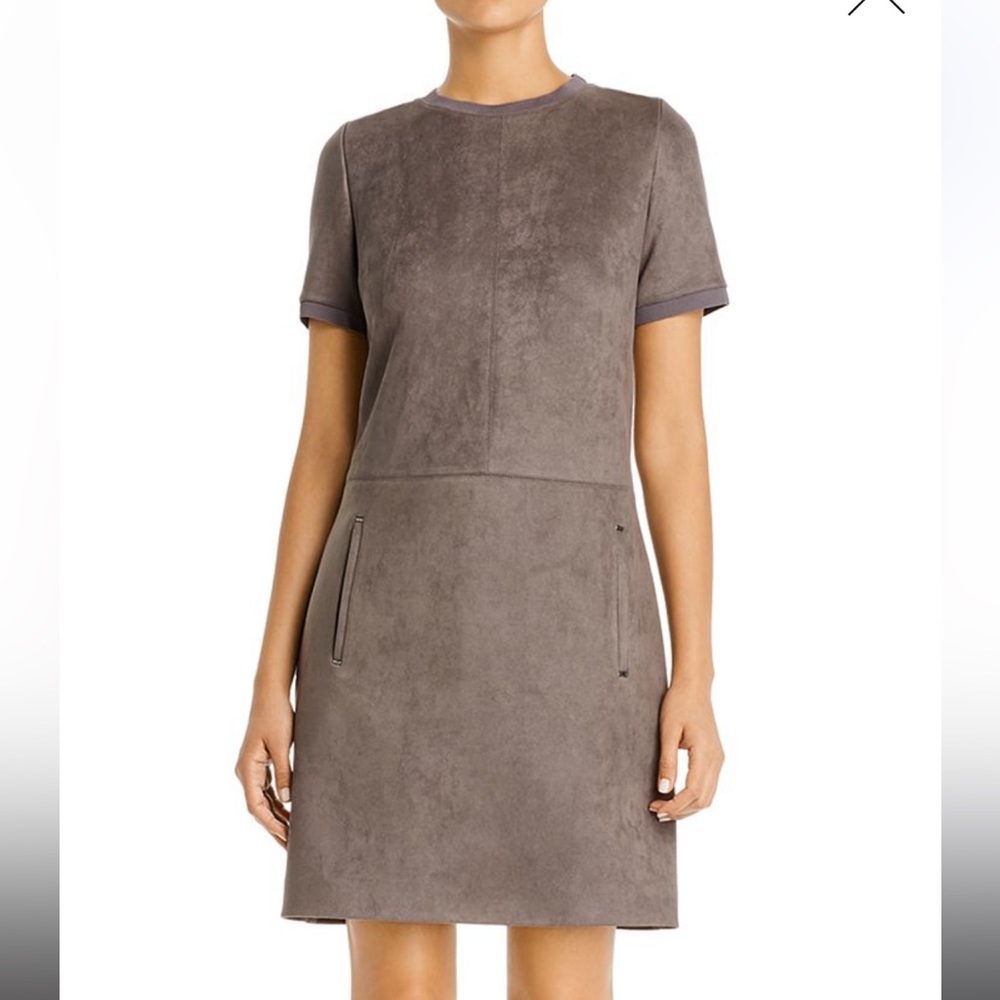 Elie Tahari Bridgett Faux-Suede Dress